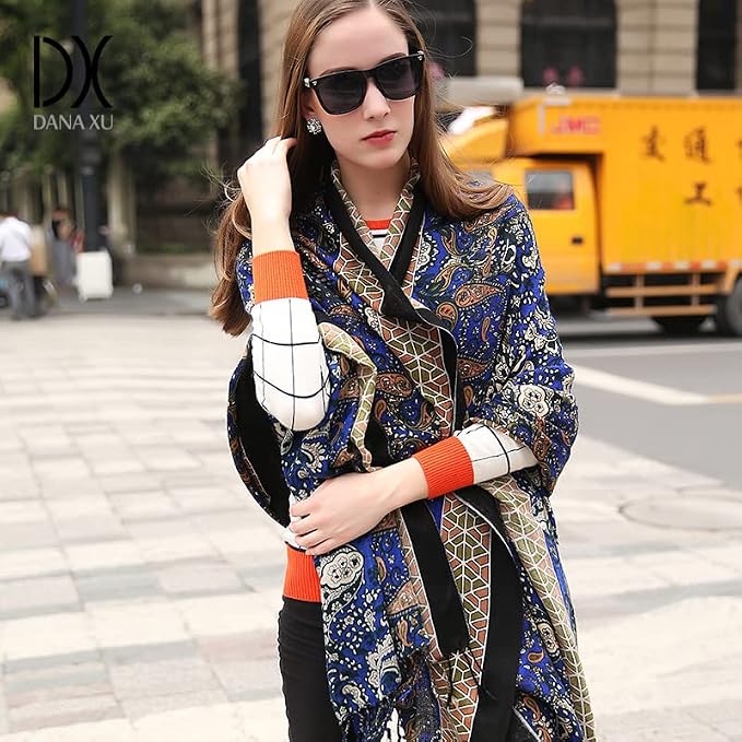 DANA XU 100% Merino Wool Pashmina Shawl - Image 9