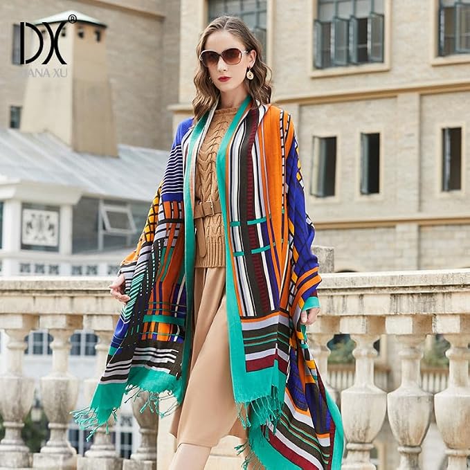 DANA XU 100% Merino Wool Pashmina Shawl - Image 8