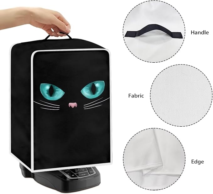 Mumeson Black Cat Coffee Maker Cover Kitchen Stand Mixer or Coffee Maker Covers - Image 4