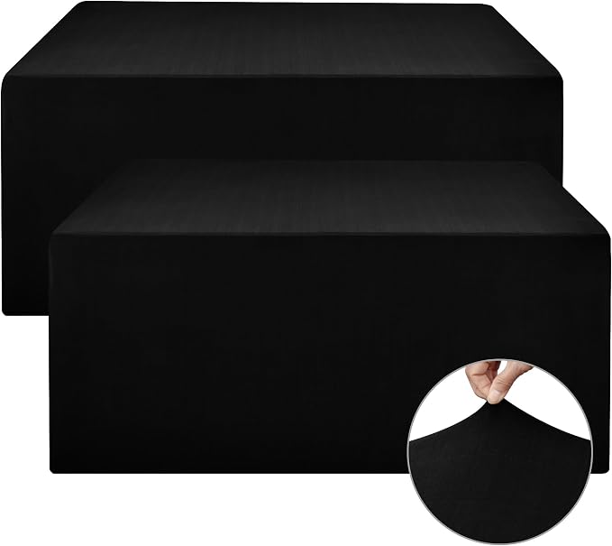 Nasitos Black Fitted Table Covers by Nasitoshomedecor