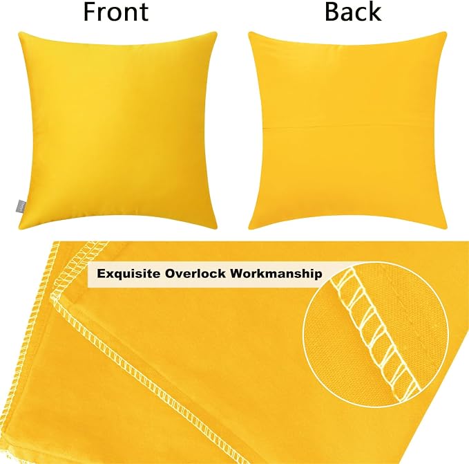 Thmyo 4-Pack 100% Cotton Comfortable Solid Decorative Throw Pillow Cases Square - Image 8