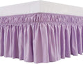 MEILA Wrap Around Bed Skirt Three Fabric Sides Elastic Dust Ruffled 24 Inch by MEILA