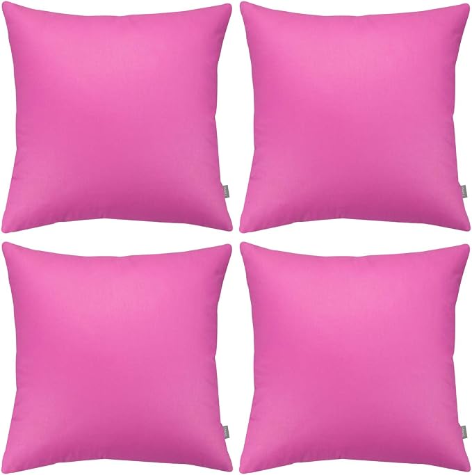 Thmyo 4-Pack 100% Cotton Comfortable Solid Decorative Throw Pillow Case by Thmyo
