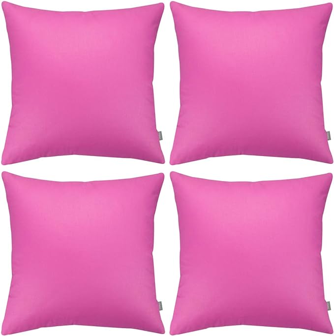 Thmyo 4-Pack 100% Cotton Comfortable Solid Decorative Throw Pillow Case by Thmyo