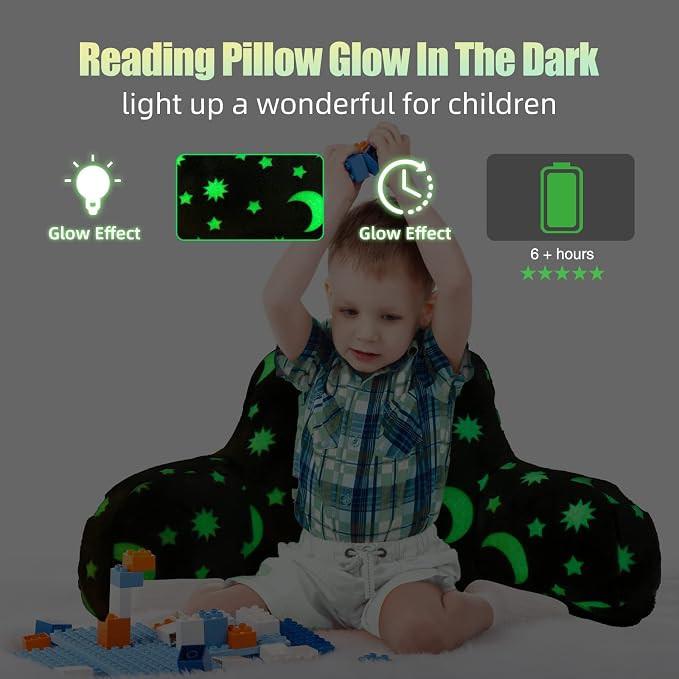 Meeting Story Glow in The Dark Star Moon Luminous Reading Pillows Sparkling - Image 2