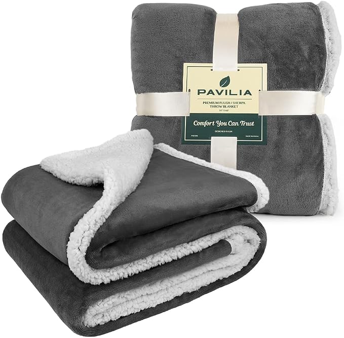 PAVILIA Sherpa Fleece Throw Blanket - Image 9
