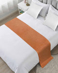 Vintage Orange Linen Burlap Bed Runners by ZFUNCING
