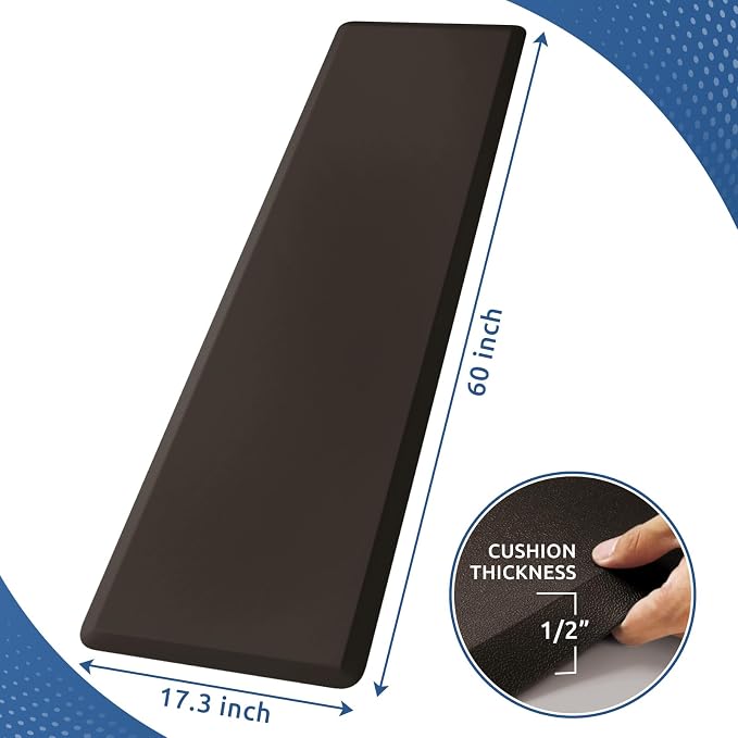 KitchenClouds Kitchen Mat Cushioned Anti Fatigue Kitchen Rug 17.3"x60" - Image 2