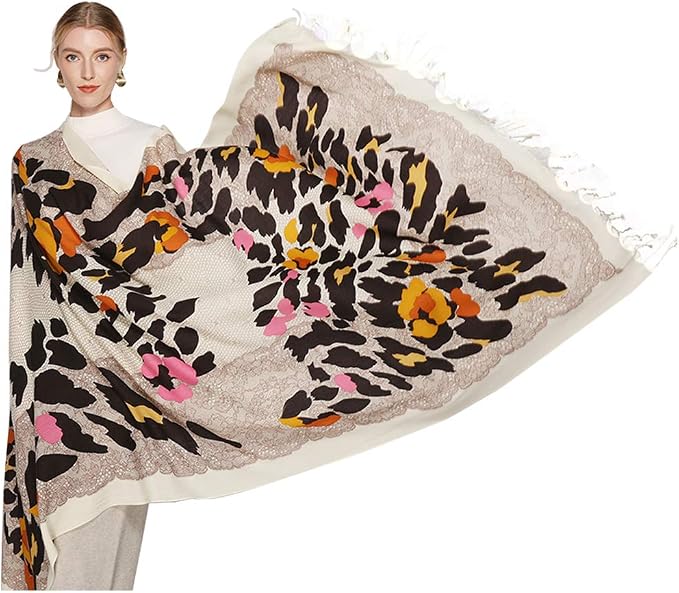 DANA XU 100% Merino Wool Pashmina Shawl by DANAXU