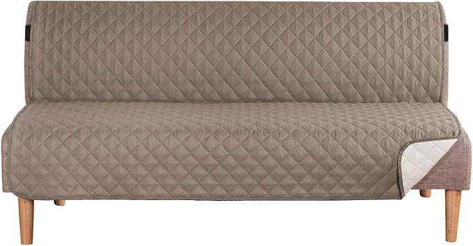 H.VERSAILTEX Reversible Futon Cover Water Repellent Armless Sofa Slipcover by HVERSAILTEX