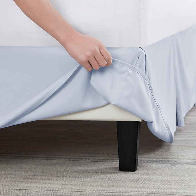 Nestl Ice Blue Twin XL Bed Skirt - Image 5