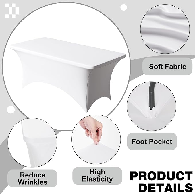 Trlyc 1 Pack 6FT Spandex Table Cloth - Image 3