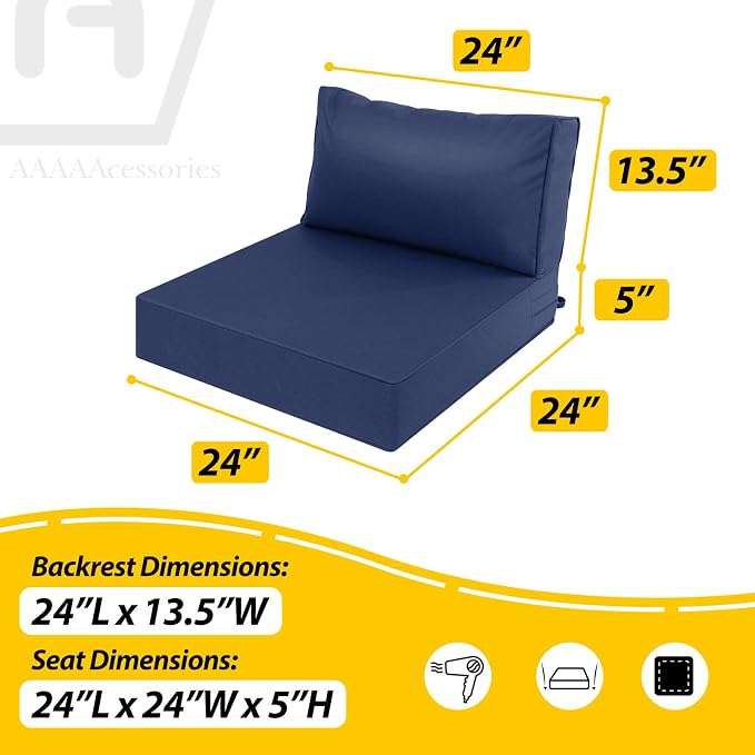AAAAAcessories Outdoor Deep Seat Cushions, Waterproof, Fade-Resistant Patio - Image 5