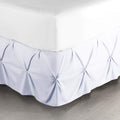 Nestl Ice Blue Bed Skirt King Size, Pinch Pleat King Bed Skirt, Hotel Quality by Nestl