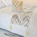 The HomeCentric King/Queen/Twin Ivory Luxury Queen 74"x18" Bed Runner Without by TheHomeCentric