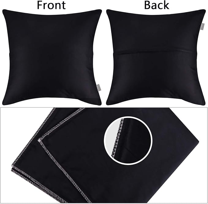 Thmyo 4-Pack 100% Cotton Comfortable Solid Decorative Throw Pillow Case Square - Image 6
