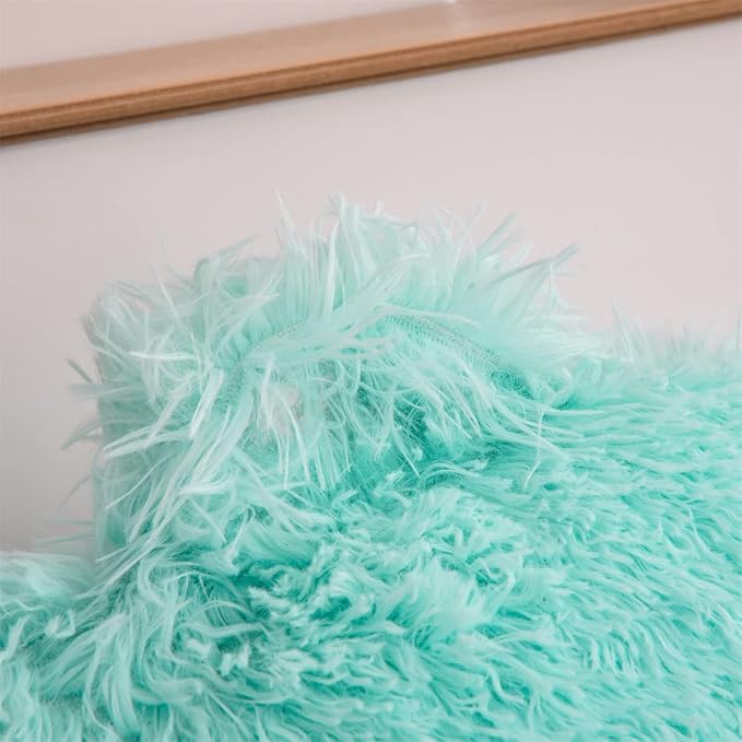 Holawakaka Standard Faux Fur Bed Rest Pillow - Image 7