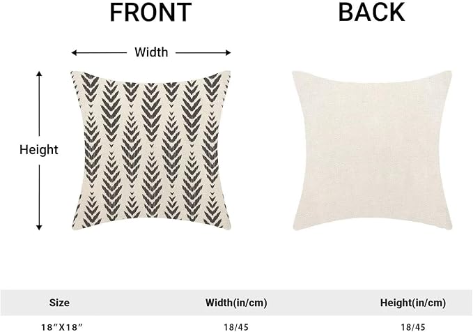 Boho Pillow Covers 18 x 18 Inch Pack of 2 - Image 2