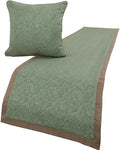 The HomeCentric King/Queen/Twin Blue & Beige Decorative Queen 74"x18" Bed by TheHomeCentric