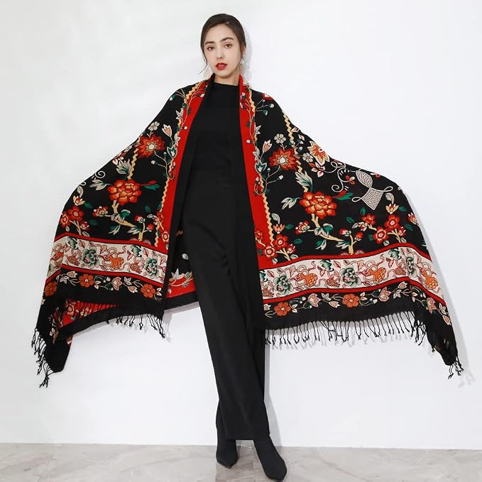 DANA XU 100% Merino Wool Pashmina Shawl - Image 8