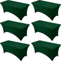 6-Pack Premium Hunter Green Spandex Tablecloths by DailySet