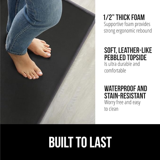 GORILLA GRIP 2 Pack Comfortable Cushioned Kitchen Mats - Image 2