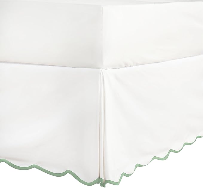 HIG Off-White Chic King Bed Skirt by HIG