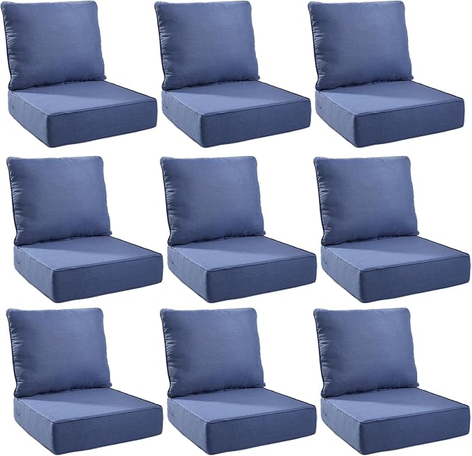 Outdoor Cushion Set for Furniture Patio Furniture, UV Resistant, Water Resistant by PLANNTONNEO