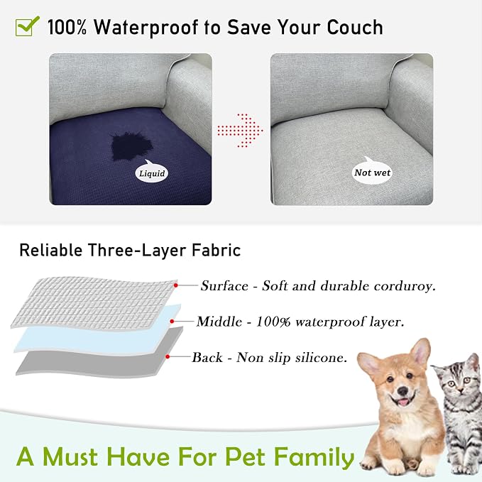 Couch Arm Covers, Sofa Arm Covers, Waterproof Armrest Cover - Image 3