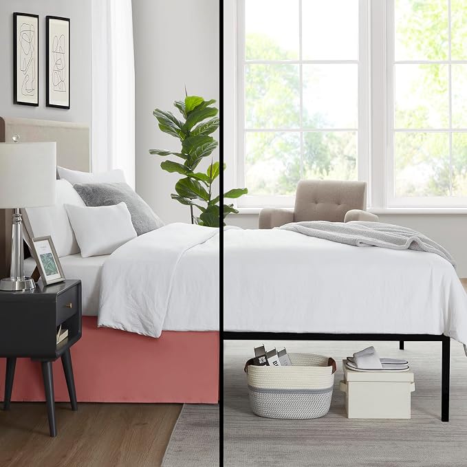 Nestl Pink Clay Twin Bed Skirt - Image 6