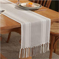 Caflife Boho Table Runner Natural Stripe by Caflife