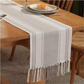 Caflife Boho Table Runner Natural Stripe by Caflife