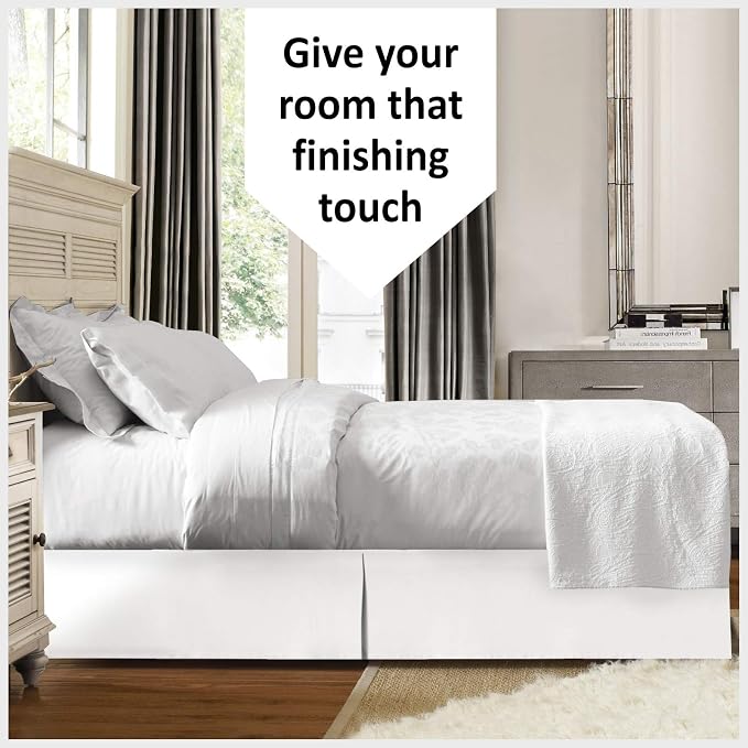 100% Cotton 800 Thread Count Box Pleated Bed Skirt - Image 4