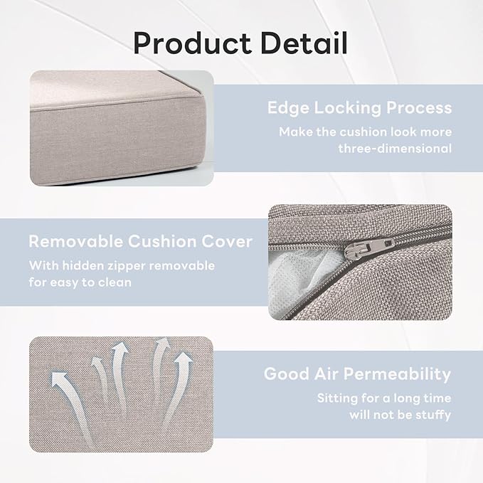 6" Thicker Outdoor Chair Cushion 2 Sets - Image 6