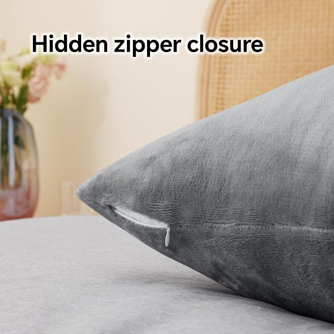 BEDELITE Flannel Pillowcases Standard Set of 2, Super Soft Fleece Pillow Case - Image 6