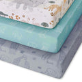 Pack and Play Sheets Fitted 3 Pack, Mini Crib Sheets by Unnivoll
