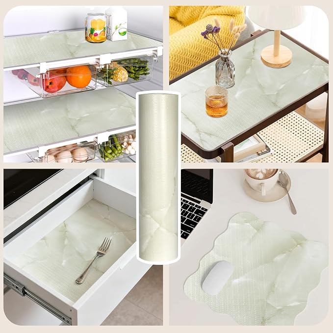 2-Layer Drawer and Shelf Liner for Kitchen Cabinet: 17.3in X 20Ft Non Slip - Image 9
