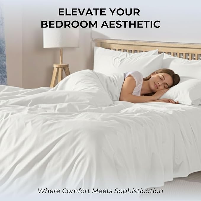 100% Natural Cotton Bed Sheets | 500 TC Single-Ply Sateen Weave Twin XL Sheets - Image 6