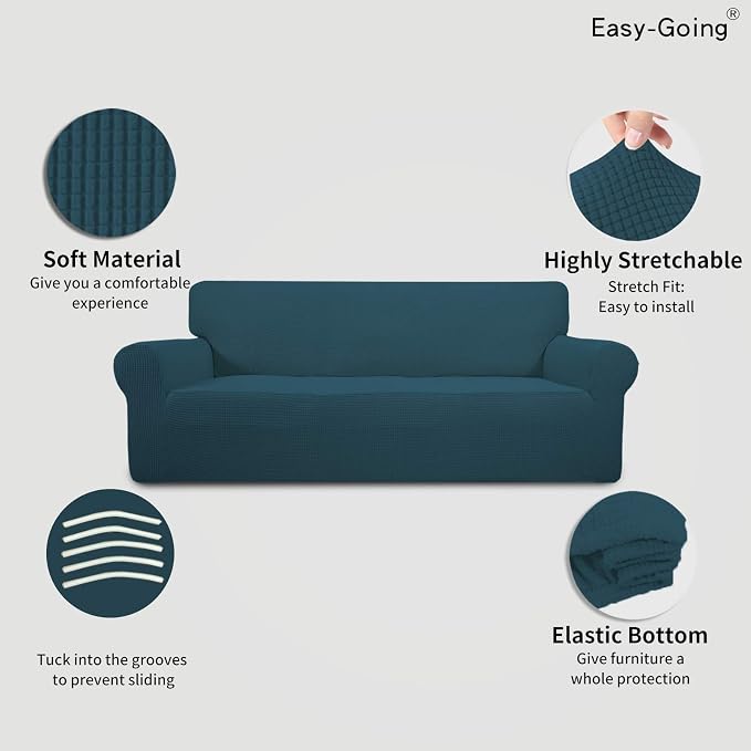 Easy-Going Stretch Sofa Slipcover 1-Piece Sofa Cover Furniture Protector Couch - Image 3
