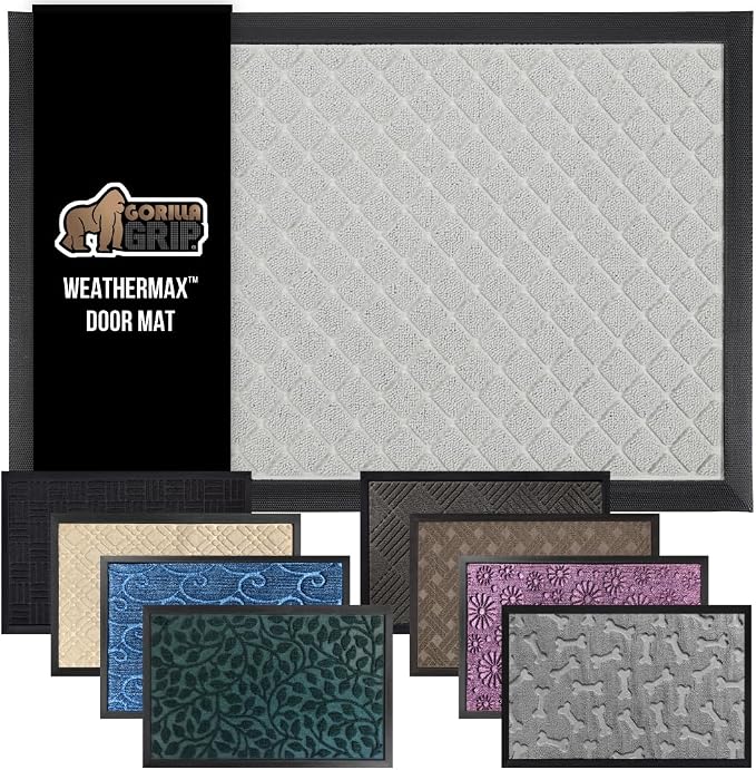 GORILLA GRIP 100% Waterproof All-Season WeatherMax Doormat US Designed Natural by GorillaGrip