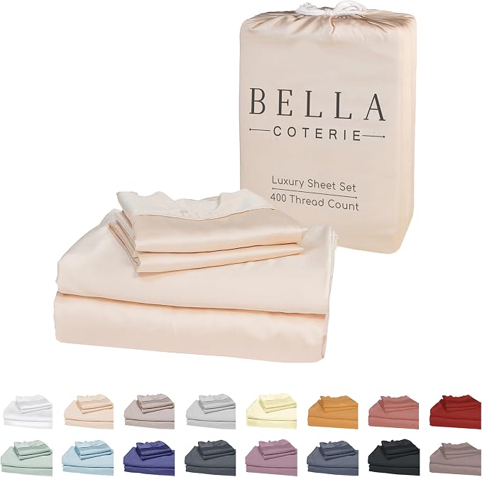 Bella Coterie Luxury Bamboo Viscose King Size Sheet Set | 100% Organically by BC