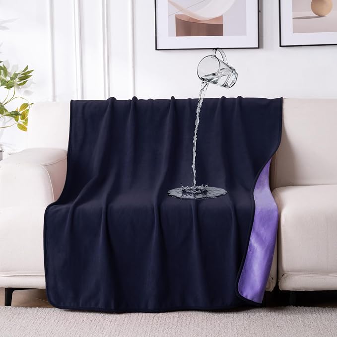 QiyI Waterproof Blanket for Bed Couch Sofa, Small Washable Reversible & by QIYI