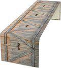 Rustic Barn Door Table Runner Farmhouse Wooden Wood Vintage Plank Country by ZhiRain