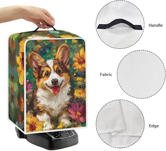 Mumeson Cartoon Corgi Coffee Maker Cover Mixers Small Kitchen Machine Cover - Image 4