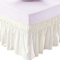 MEILA Wrap Around Bed Skirt Three Fabric Sides Elastic Dust Ruffled 18 Inch by MEILA