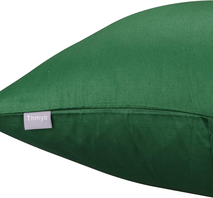 4-Pack 100% Cotton Comfortable Solid Decorative Throw Pillow Case Square - Image 8