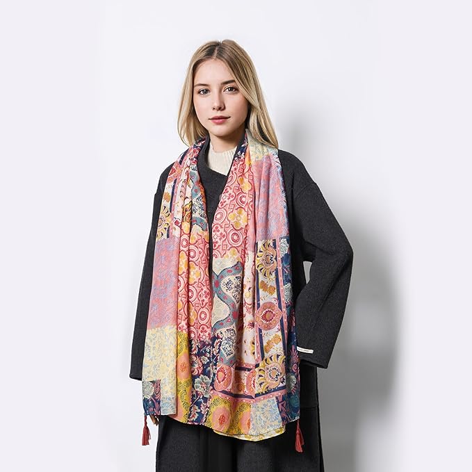 Scarf for Women Lightweight Soft Floral Leopard Printed Scarves Fall Winter - Image 6