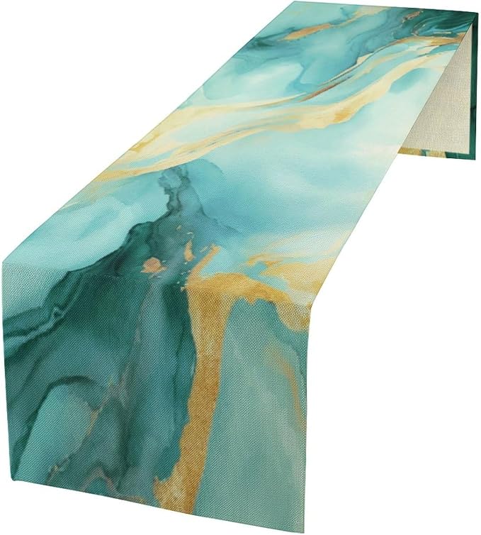 Marble Table Runner, 13x60 Inch by ShiTingYu