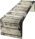 Retro Bear Table Runner, Rustic Foggy Forest Wild Animal Table Runner by Unknown