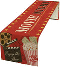 Movie Night Table Runner Old Fashion Film Reels Popcorn Table Decor Movie by moderw